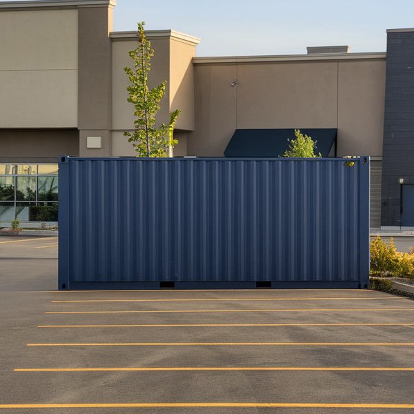 depending on your location, there may be regulations and permits required for placing commercial storage containers on your property